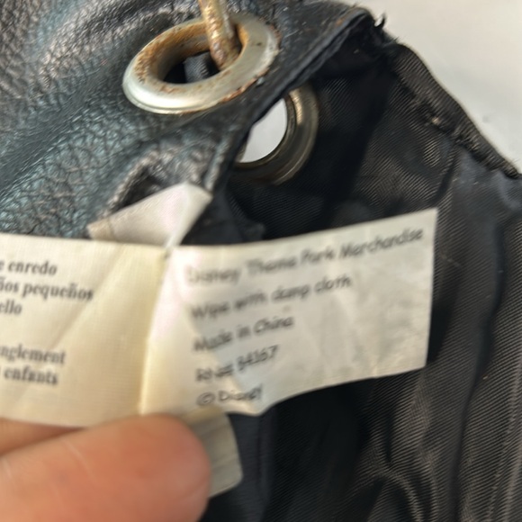 DISNEY PARKS black non leather small shoulder bag. Mickey Mouse design on front. - Picture 12 of 14